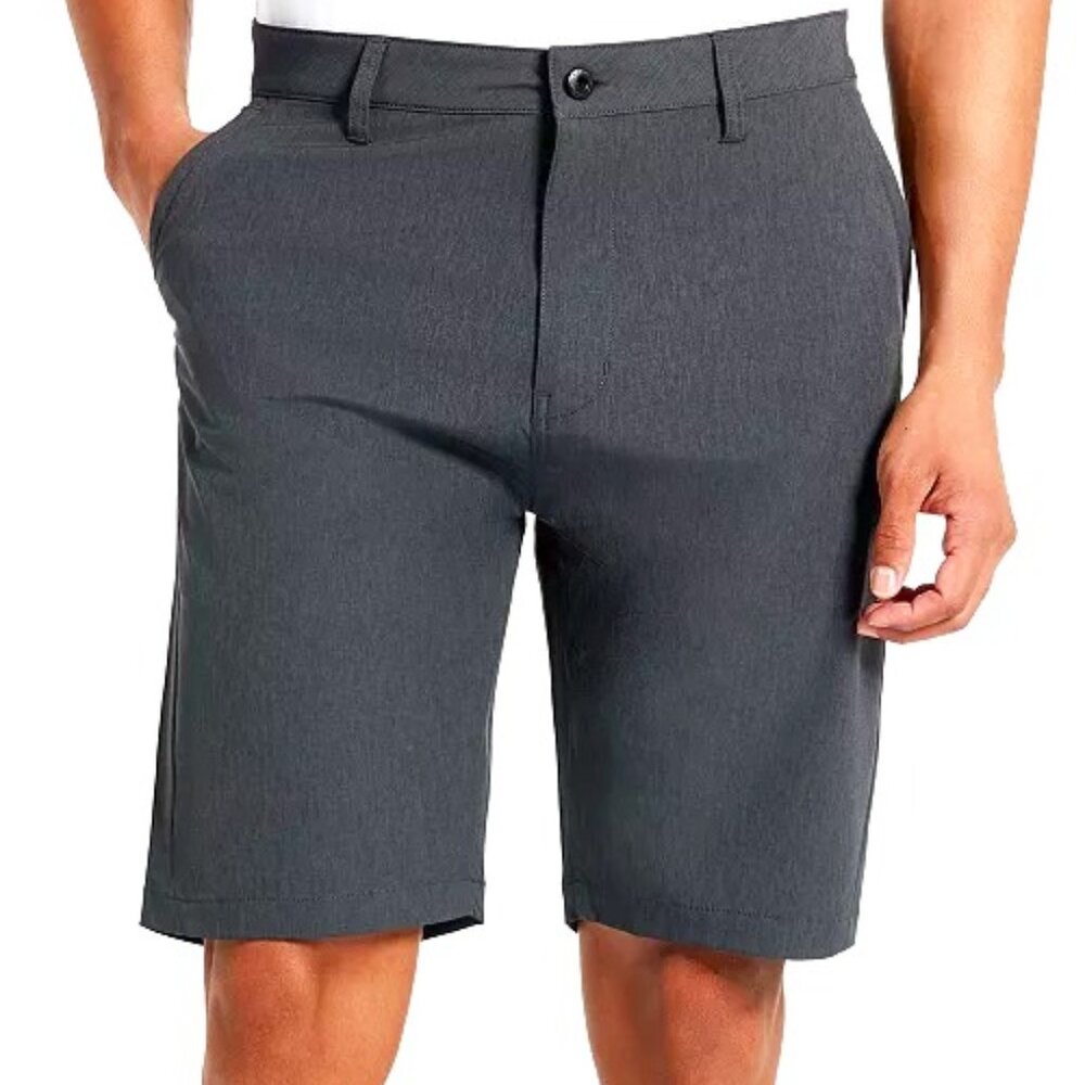 KENNETH COLE GRAY 4-WAY STRETCH PERFORMANCE SLIM FIT TECH SHORT SIZE 36 NWT